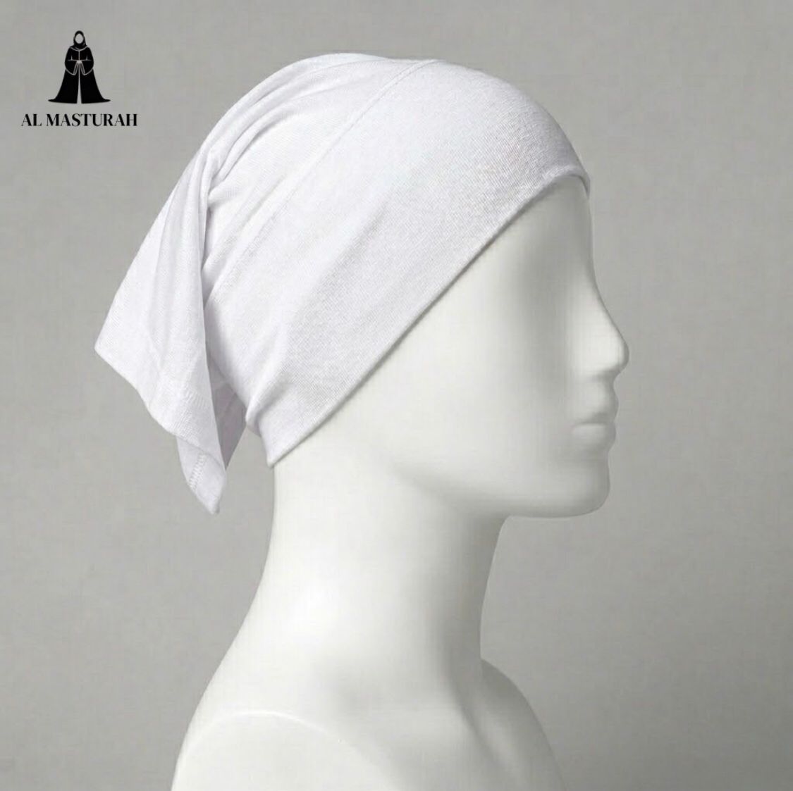 White hijab cap